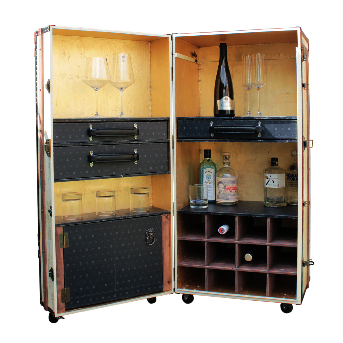 Mark's DIY Steamer Trunk Wine & Liquor Cabinet