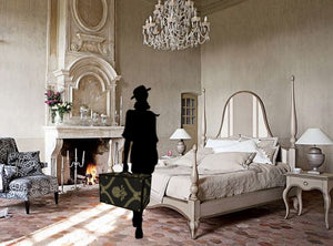 LENNON Morris Wallpaper Vintage Style Suitcase: Lennon GLGR, luggage suitcase hard-sided storage, AM Florence, AMFlorence