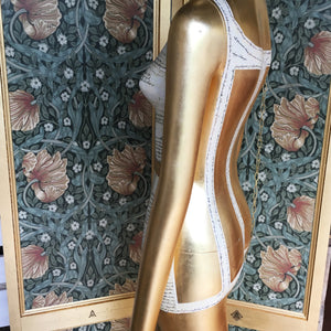 SHIRLEY mannequin art gold leaf 007 goldfinger tribute to shirley eaton home decor statue handmade in london by amflorence