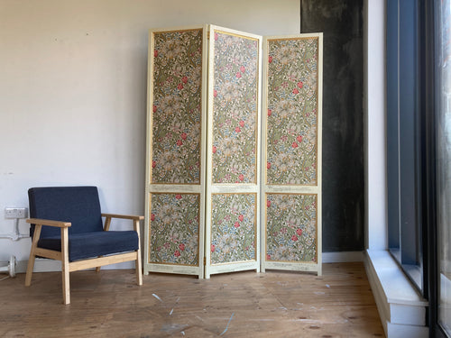 The TALL ed. - Morris Wallpaper Handmade Wooden Folding Screen Room Divider Floral Pattern Decorative Vintage Partition | Doillon GLGR