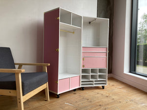 GRACE PINK kids Wardrobe Cabinet Trunk Vintage Style Furniture