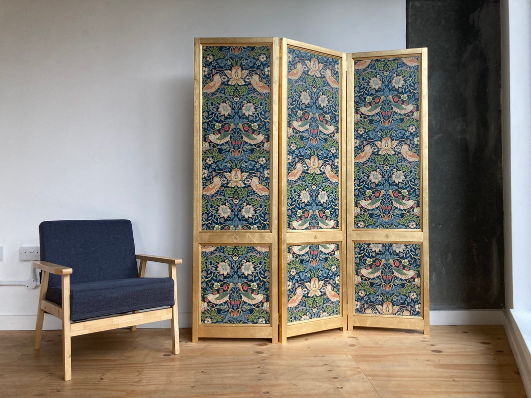 DOILLON Morris Wallpaper Folding Screen wooden Room Divider #STIM