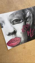 KISS ME | Original limited edition L'Oréal lipstick on Marilyn Monroe Retro Poster Artwork by Matt Youth
