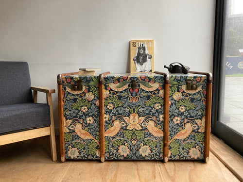 KEITH XL | Strawberry Thief Coffee Table Morris Wallpaper Steamer Trunk