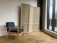 DOILLON Farrow & Ball Floral Wallpaper Folding Screen wooden Room Divider #FBEE