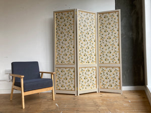 DOILLON Farrow & Ball Floral Wallpaper Folding Screen wooden Room Divider #FBEE