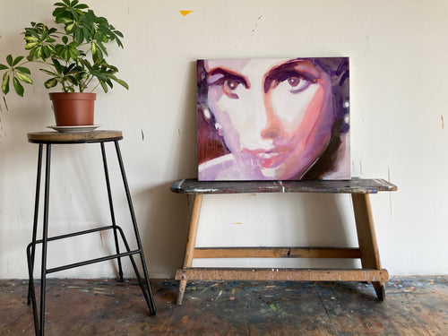 Liz Taylor | Original Hollywood Portrait Painting by Trish Wylie