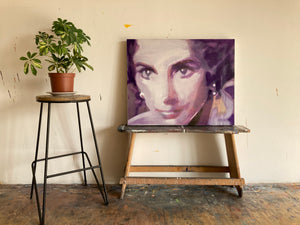 Liz Taylor | Original Hollywood Portrait Painting by Trish Wylie