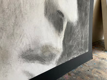 Vegas Elvis | Original charcoal and white pastel large Artwork by Trish Wylie