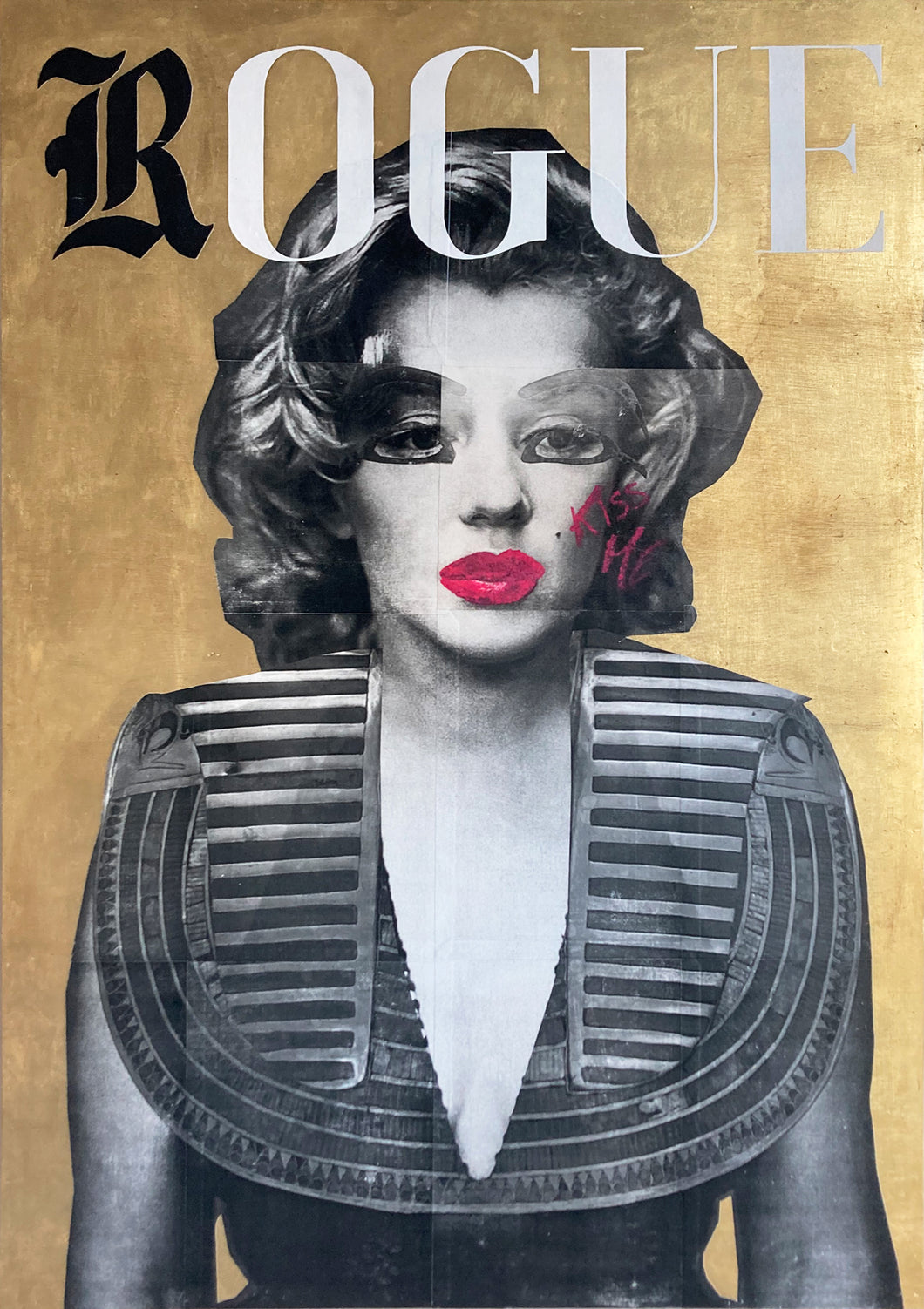 KISS ME | Original limited edition L'Oréal lipstick on Marilyn Monroe Retro Poster Artwork by Matt Youth