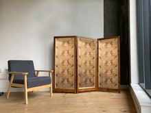 RESERVED for ALEXANDER - DOILLON Morris Wallpaper Folding Screen wooden Room Divider