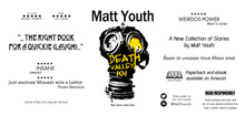 signed copy - DEATH VALLEY 101 - Short Stories About Fools - Matt Youth