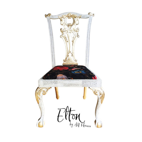 ELTON House of Hackney HoH upholstery mahogany chippendale style chair french versailles antiqued gold white furniture made in london