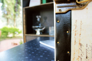 FITZGERALD office desk cabinet steamer trunk storage vintage style furniture by amflorence