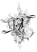 RESERVED TO MINA - A4 Bespoke Victorian Monogram Artwork on Gold