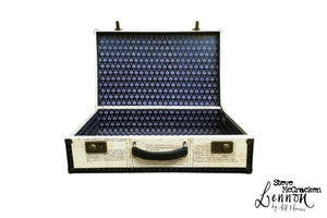 LENNON Steve McCracken (limited) Vintage Style Suitcase #01, luggage suitcase hard-sided storage, AM Florence, AMFlorence