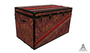 MORRIS Wallpaper Coffee Table Steamer Trunk: Morris Artichoke, Furniture Steamer Trunk Coffee Table Storage Chest, AM Florence, AMFlorence