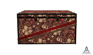 MORRIS Wallpaper Coffee Table Steamer Trunk: Morris GLFB, Furniture Steamer Trunk Coffee Table Storage Chest, AM Florence, AMFlorence