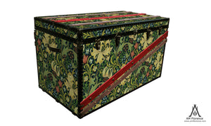 MORRIS Wallpaper Coffee Table Steamer Trunk: Morris GLIN, Furniture Steamer Trunk Coffee Table Storage Chest, AM Florence, AMFlorence
