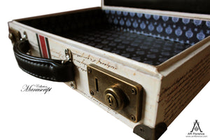 MOSSHART Vintage Style Briefcase Hard Sided Luggage, business luggage briefcase suitcase hard-sided storage, AM Florence, AMFlorence