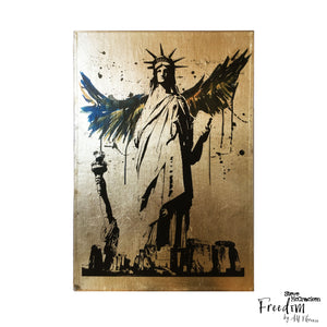 freedom A4 neo victorian art victoriana imagery gold gilded artwork retro surreal home decor portraits stevemccrackenart nonehere by amflorence 
